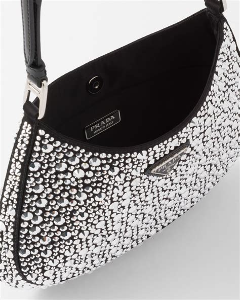 Prada Cleo Satin Bag With Crystals